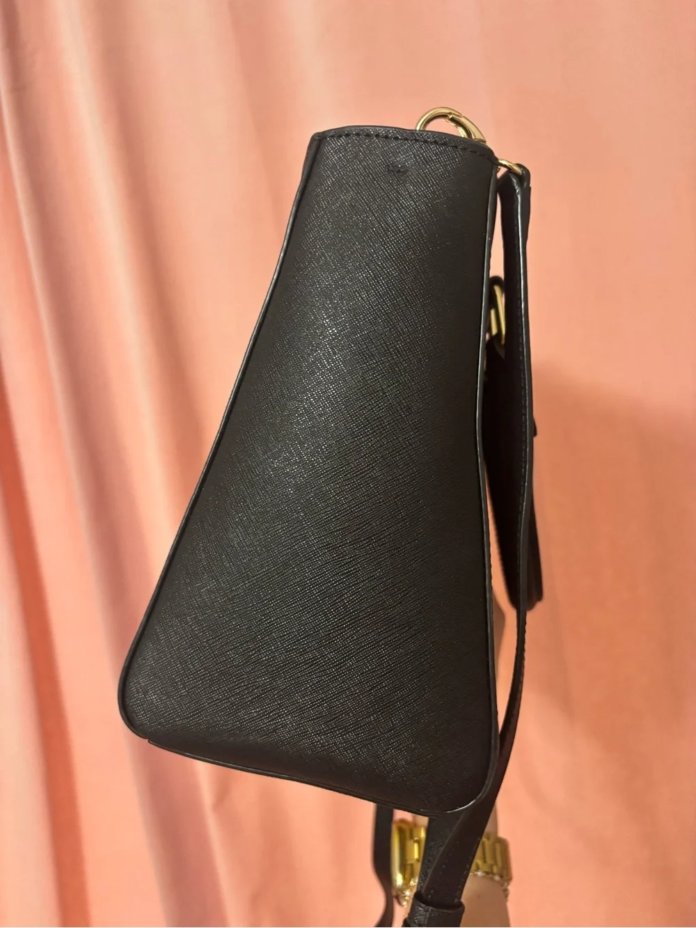 Henri Bendel Black Leather Satchel
